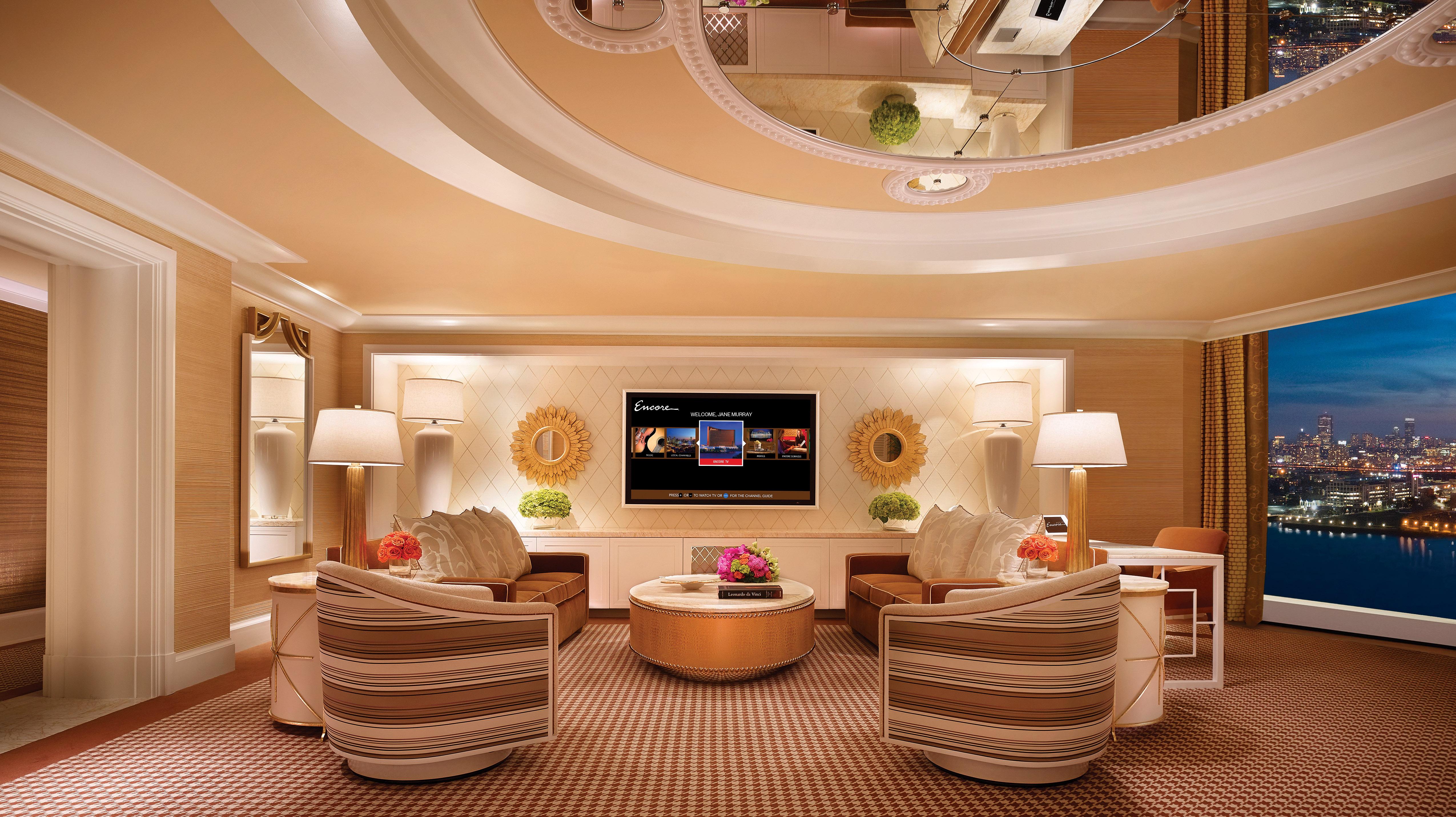 Encore Boston Harbor Everett Екстер'єр фото The living room of a two-bedroom suite